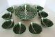 Vintage Secla Majolica Cabbage Leaf Salad Set 9 Piece Estate Lot P1487 Portugal