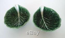 Vintage Secla Majolica Cabbage Leaf Salad Set 9 Piece Estate Lot P1487 Portugal