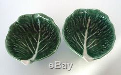 Vintage Secla Majolica Cabbage Leaf Salad Set 9 Piece Estate Lot P1487 Portugal