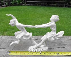 Vintage Signed K. Tutter Hutschenreuter Art Deco Spring Dancing Girls Figurine