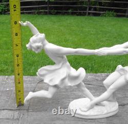 Vintage Signed K. Tutter Hutschenreuter Art Deco Spring Dancing Girls Figurine