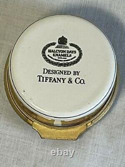 Vintage Tiffany & Co Halcyon Days Trinket Pill Box Hand Painted Enamel 1984 RARE
