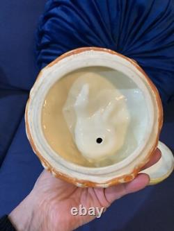 Vintage Trinket Powder Box Art Deco German Porcelain Lady Bathing Beauty