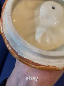 Vintage Trinket Powder Box Art Deco German Porcelain Lady Bathing Beauty