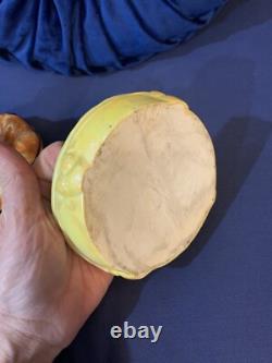 Vintage Trinket Powder Box Art Deco German Porcelain Lady Bathing Beauty