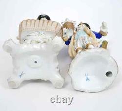 Vintage Two Meissen Style Gentleman Porcelain Figures