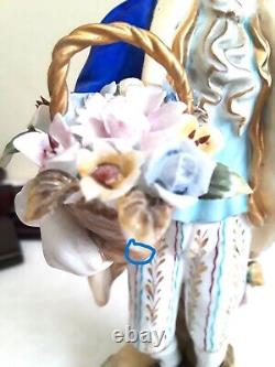 Vintage Two Meissen Style Gentleman Porcelain Figures