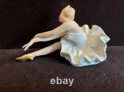 Vintage Wallendorf Figurine Female Ballet Dancer Germany Porcelain Marked 1764