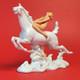 Vintage Wallendorf Figurine Nude Lady Riding White Horse-crown W 1763