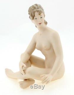 Vintage Wallendorf Nude Figurine German Porcelain Art Deco