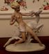 Vintage Wallendorf Woman Figure With Her Ram Germany