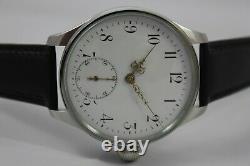 Vintage Wrist Watch Glashutte Steel Porcelain Dial Art Deco Germany UNION FAB