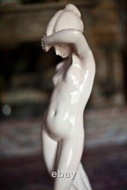 Vintage large beautiful ceramic porcelain female nude sculpture statue 24 tall