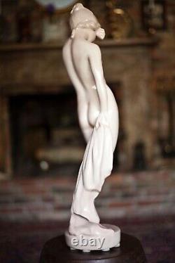 Vintage large beautiful ceramic porcelain female nude sculpture statue 24 tall