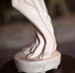 Vintage large beautiful ceramic porcelain female nude sculpture statue 24 tall