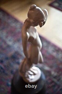 Vintage large beautiful ceramic porcelain female nude sculpture statue 24 tall