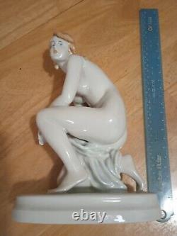 VintageHerend Hungarian Porcelain Nude Woman Figurine Art Deco