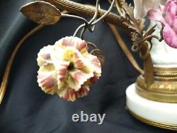 Volkstedt Muller Porcelain Lace Ballerina Boudoir Ormolu Figural Candelabra Lamp