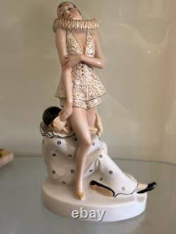 Volkstedt aka goldscheider Art Deco'Ash Wednesday' Porcelain Figure