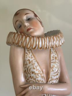 Volkstedt aka goldscheider Art Deco'Ash Wednesday' Porcelain Figure