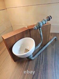 Vtg Antique Porcelain Water Drinking Fountain Bubbler ca 1920s Antique Art Deco