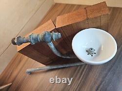 Vtg Antique Porcelain Water Drinking Fountain Bubbler ca 1920s Antique Art Deco