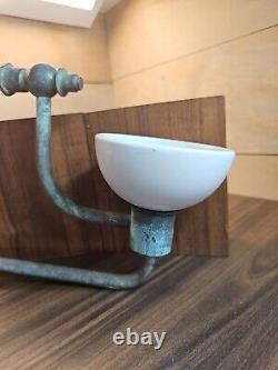 Vtg Antique Porcelain Water Drinking Fountain Bubbler ca 1920s Antique Art Deco