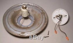 Vtg Art Deco Ceiling Light Fixture Saucer Screw-In Porcelain Rewired USA #D31