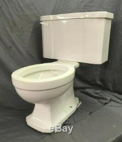 Vtg Art Deco Ceramic White Porcelain Complete Toilet Bowl Tank Lid Case 30-19E