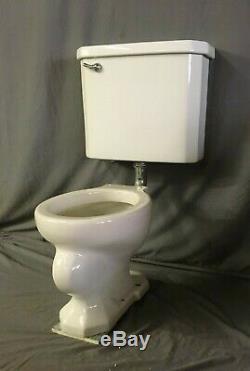 Vtg Art Deco Ceramic White Porcelain Toilet Bowl Tank Lid Kohler Sibley 444-19E