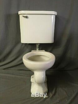 Vtg Art Deco Ceramic White Porcelain Toilet Bowl Tank Lid Kohler Sibley 444-19E