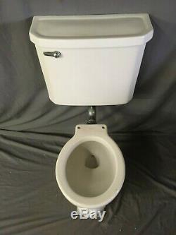 Vtg Art Deco Ceramic White Porcelain Toilet Bowl Tank Lid Kohler Sibley 444-19E