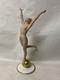 Vtg Art Deco Lorenz Hutschenreuther Germany Nude Dancer Lady Gold Ball Figurine