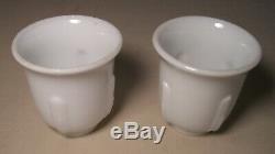 Vtg Art Deco Porcelain Sconce Light Fixture Silver Shade Pair 2 Rewired USA #C24