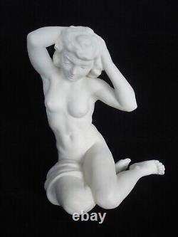 Vtg Art Deco Seated Nude Lady Bisque 8 Porcelain Figurine Karl Tutter Germany