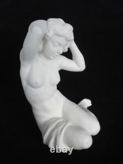 Vtg Art Deco Seated Nude Lady Bisque 8 Porcelain Figurine Karl Tutter Germany