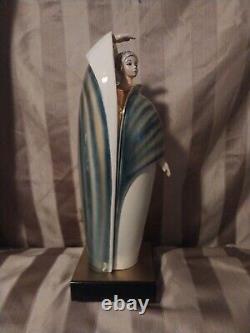 Vtg Art Deco (rare) Porcelain Goddess In Distinctive Attire, Tengra Spain. 1970