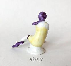 Vtg Bathing Beauty Lady Half Doll Pin Cushion Figurine Porcelain Art Deco German