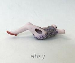 Vtg Bathing Beauty Lady Woman Doll Figurine Porcelain Bisque Art Deco Germany