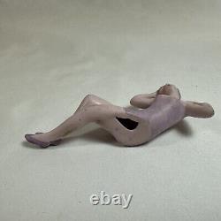 Vtg Bathing Beauty Lady Woman Figurine Porcelain Bisque Doll Art Deco Germany