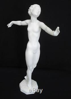 Vtg Hutschenreuther Art Deco Porcelain Dancing Nude Lady By C. Werner Mint 9.25