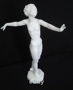 Vtg Hutschenreuther Art Deco Porcelain Dancing Nude Lady By C. Werner Mint 9.25