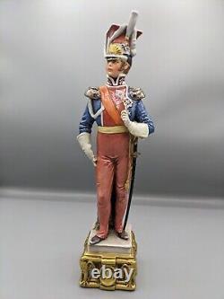 Vtg Italy Cappe Merli King's Factory Porcelain Figurine Napoleonic Soldier 11