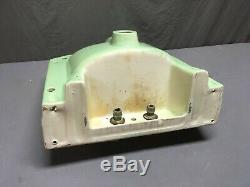 Vtg Mid Century Art Deco Ceramic Jade Green Apple Porcelain Bath SInk 328-19E