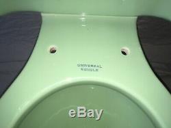 Vtg Mid Century Art Deco Jadeite Green Porcelain Toilet Bowl Tank Lid 148-20E