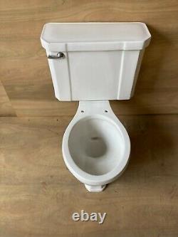 Vtg Mid Century Ceramic White Art Deco Porcelain Toilet Tank Lid Bath 624-23E