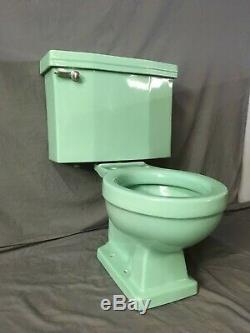 Vtg Mid Century Jadeite Ming Green Porcelain Toilet Standard WE SHIP 403-19E