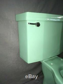 Vtg Mid Century Jadeite Ming Green Porcelain Toilet Standard WE SHIP 403-19E