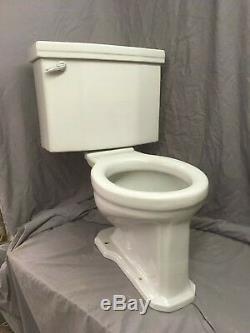 Vtg Mid Century Light Gray Art Deco Porcelain Toilet Old Standard Bath 20-19E