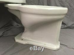 Vtg Mid Century Light Gray Art Deco Porcelain Toilet Old Standard Bath 20-19E